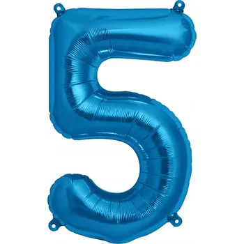 Balónek Fóliový balónek ČÍSLICE 5 Modrý 100 cm