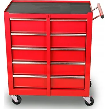 Dílenská skříňka pojízdná – vozík na nářadí 5 zásuvek, ČERVENÁ barva
