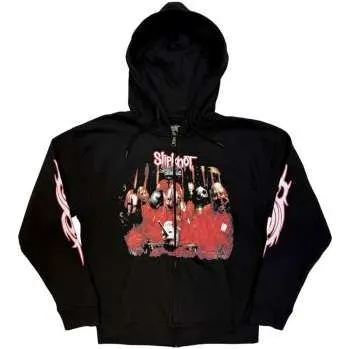 Pánská mikina Merch Slipknot: Slipknot Unisex Zipped Hoodie: Spit It Out (black) (back Print) (small) S