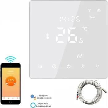 Termostat TERMOSTAT PRO ELEKTRICKÉ PODLAHOVÉ TOPENÍ NEBO TOPENÍ S ROHOŽÍ, WIFI, TUYA