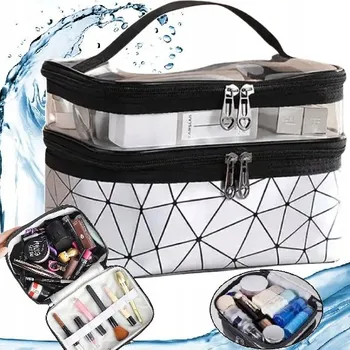 Kosmetická taška DÁMSKÁ KOSMETICKÁ TAŠKA NA KOSMETIKU KUFŘÍK CESTOVNÍ ORGANIZÉR