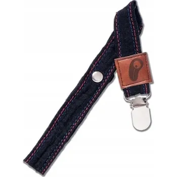 Hi Little One klip na dudlík z organického BIO mušelínu Black