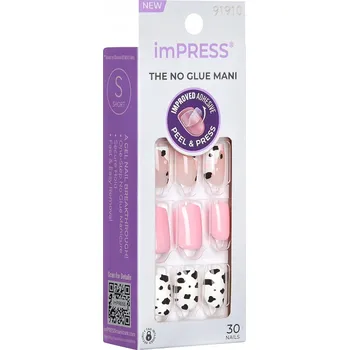 Umělé nehty Samolepicí gelové umělé nehty impress short S sada KISS 30 ks