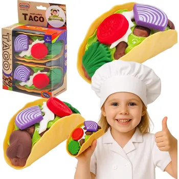Hračka pro nejmenší SADA TACOS PRO DĚTI - HRAČKA: zelenina, sendviče
