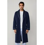 ŽUPAN HACKETT LONDON WAFFLE DRESSING GOWN INK BLUE