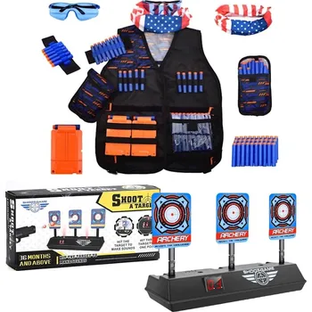 Dětská zbraň Export Vesta pro Nerf sada jednotlivá + elektronický terč 3 cíle
