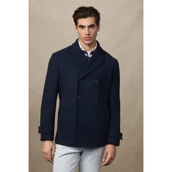 Pánský zimní kabát BUNDA HACKETT LONDON GREENWICH PEACOAT MIDNIGHT BLUE
