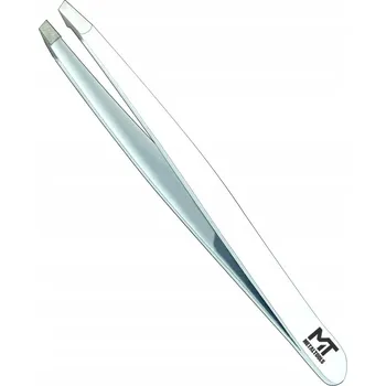 Kosmetická pinzeta BT-2207-ST Bílá pinzeta na obočí se šikmým hrotem, precizní, z lékařské ocel