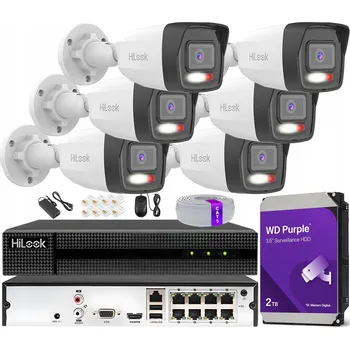 Bezpečnostní kamera IP Monitorovací Set 6 Kamer 6Mpx Den/Noc Barevné Audio Aplikace Detekce