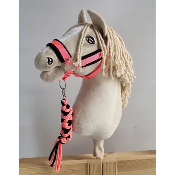Hobby horsing KANTAR + postroj HOBBY HORSE velký A3 - neon pink 2 KŮŇ NA TYČI příslušenství