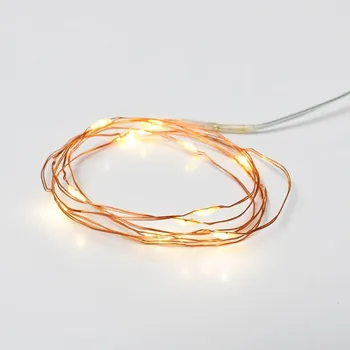 Vánoční dekorace ACA DECOR LED dekorační měděná girlanda, teplá bílá, 2xAA, 200 cm