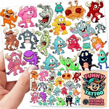 Odstranitelné tetování Filmová a herní nálepka na tetování Dětské vodní tetování Omyvatelné k narozeninám Dárek Dočasný dárek pro děti Originální opakovaně použitelné Spousta Vzorů