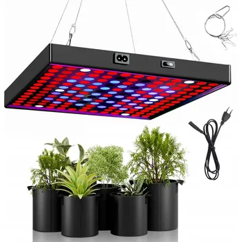 Osvětlení pro růst rostliny LED Lampa pro Pěstování Rostlin, Panel pro Růst a Osvětlení + Silné Závěsné Lano