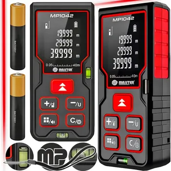Bezpečnostní kamera Laserový dálkoměr Majster Pro 40 m IP54 +/- 2 mm