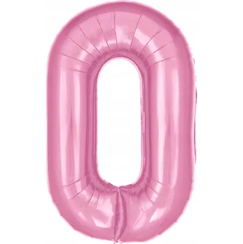 Balónek Růžový fóliový balónek číslice 0