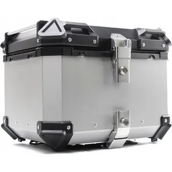 Zavazadlo na motocykl Hliníkový motocyklový kufr na motorku stříbrný 55l