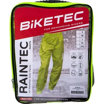 Moto bunda VODĚODOLNÉ KALHOTY ŽLUTÉ RAIN Biketec S REFLEXNÍMI PRVKY 2XL