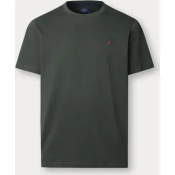 Pánské tričko TRIČKO HACKETT LONDON SS LOGO TEE FOREST NIGHT GREEN