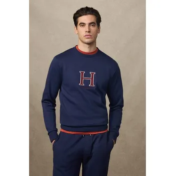 Pánská mikina MIKINA HACKETT LONDON HERITAGE H CREW MIDNIGHT BLUE