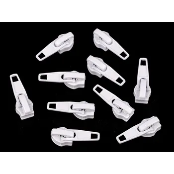 Zip Jezdec ke spirálovým zipům No 5 s aretací, barva Bílá