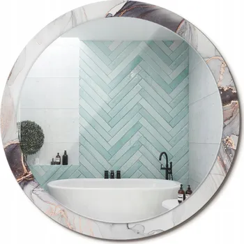 Zrcadlo Zrcadlo s ozdobným skleněným rámem, abstrakce, mramor, 100 cm