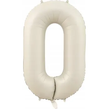 Balónek Fóliový balónek Číslice Béžová tělová "0" 1m
