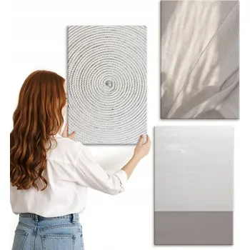 Obraz Sada nástěnných dekorací, obrazy v přírodním boho stylu, 3x 40x60 cm