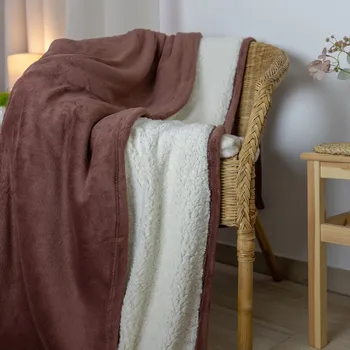 deka Polášek Holešov Deka beránek č. 45 100% polyester Hnědá 150x200