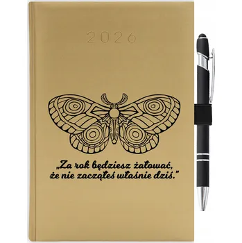 Kalendář Knižní kalendář 2026 A5 zlatý