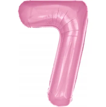 Balónek BALÓNKY ČÍSLA SVĚTLE RŮŽOVÁ ČÍSLICE 7 100 CM NA HELIUM