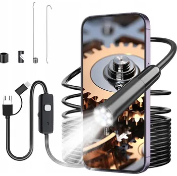 3v1 INSPEKČNÍ KAMERA ENDOSKOP 6 LED USB PRO SMARTPHONE NOTEBOOK 5M