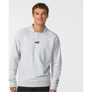 Pánský svetr Puma Logo Crew Sweatshirt Grey Heather M