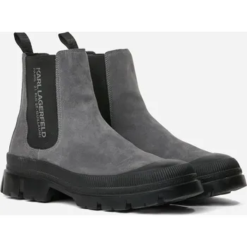 Pánské tenisky KOTNÍKOVÁ OBUV KARL LAGERFELD JEANS TREKKA MENS RSG MID GORE BOOT DARK GREY SUEDE