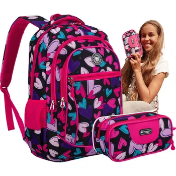 Peterson školní batoh růžový