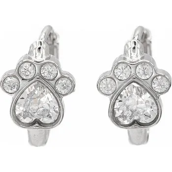 Náušnice Náušnice Tlapky s kamínky S4537 stříbrné