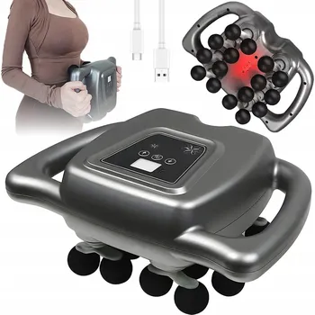 Masážní přístroj MASÁŽNÍ PISTOLE SUPER VÝKONNÁ MASÁŽNÍ PŘÍSTROJ NA TĚLO ZÁDA SADA 16 NÁSTAVCŮ