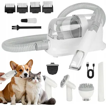 Kosmetika pro psa SADA PRO PÉČI O SRST ZVÍŘAT PSA KOČKY VYSAVAČ STŘÍHACÍ STROJEK GROOMING