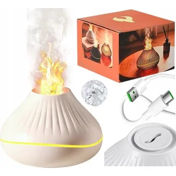 Aroma difuzér ZVHLČOVAČ VZDUCHU DIFUZÉR VŮNĚ VULKÁN PLAMEN OHEŇ KOULE KŘIŠŤÁL