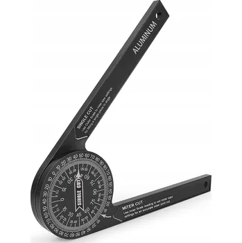 Úhloměr Úhelník NASTAVITELNÝ 360° Úhloměr STAVEBNÍ ZÁMEČNICKÝ TRUHLÁŘSKÝ HLINÍKOVÝ
