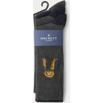 Pánské ponožky PONOŽKY HACKETT LONDON HARRY PLACEMENT 3P GRANITE GREY