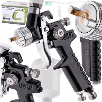 Stříkací pistole MINI LAKOVACÍ PISTOLE HVLP TRYSKA 1,0MM PRO OPRAVY A LAKOVÁNÍ, 125ML