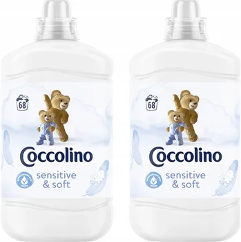 Aviváž Tekutá aviváž Coccolino Sensitive Fresh & Soft 2x1,7 l, 136 praní