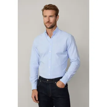 Pánská košile KOŠILE HACKETT LONDON WASHED OXFORD SKY BLUE