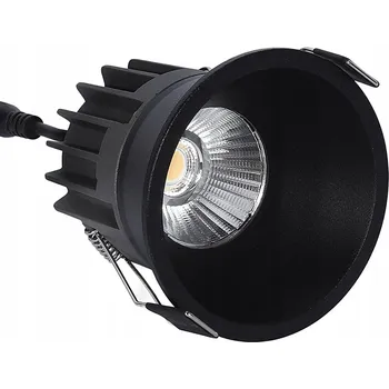 Bodové svítidlo Zápustné svítidlo do koupelny kulaté černé Downlight LED 6W IP44 3000K