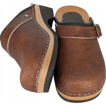 Pracovní oblečení Dřevěné zdravotní obuv Trepy Chodítka Nazouváky Ortopedické kožené 45