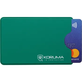 Obal na doklad Plastové pouzdro s ochranou RFID na kreditní kartu (zelené) - KUK-108VGREEN