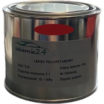 Lak na dřevo Barva Průmyslová polyuretanová barva, polyuretanový lak matný 0,5l 2:1 RAL 3004