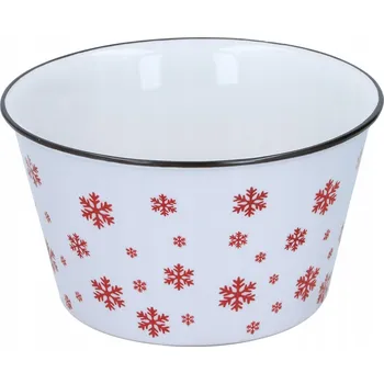 Vánoční miska na polévku, cereálie, salátová mísa 500 ml, sněhová vločka