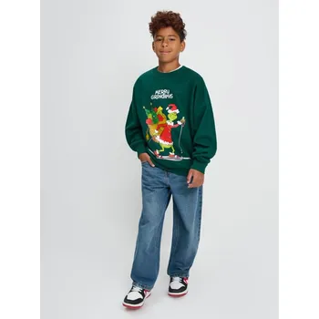 Sinsay - Mikina typu crewneck Grinch - green spruce - 026GA-75X - 026GA-75X-158