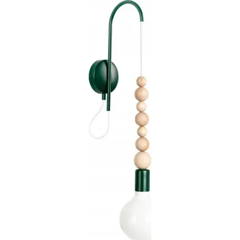 Nástěnné svítidlo Nástěnná lampa Loft Sfarer tmavě zelená strukturovaná lampa KOLOROWE KABLE